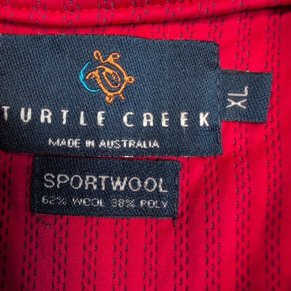 Turtle Creek Shirt Mens XL Red Polo Golf Preppy Smart Wool Blend‎ Comfort Casual - Picture 5 of 7